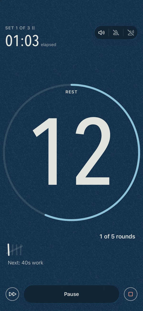 Rest: the same clock, the cool room