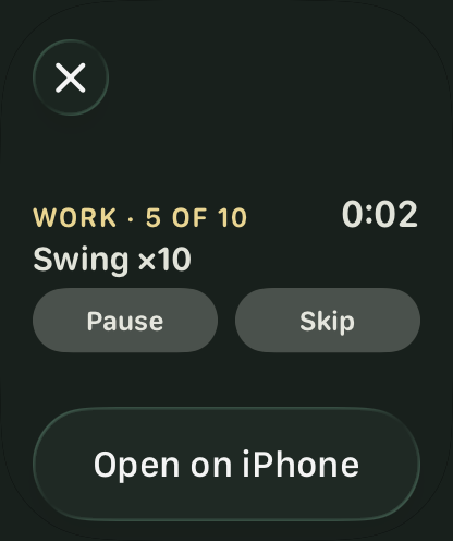 The same card, in the Smart Stack of a paired Apple Watch