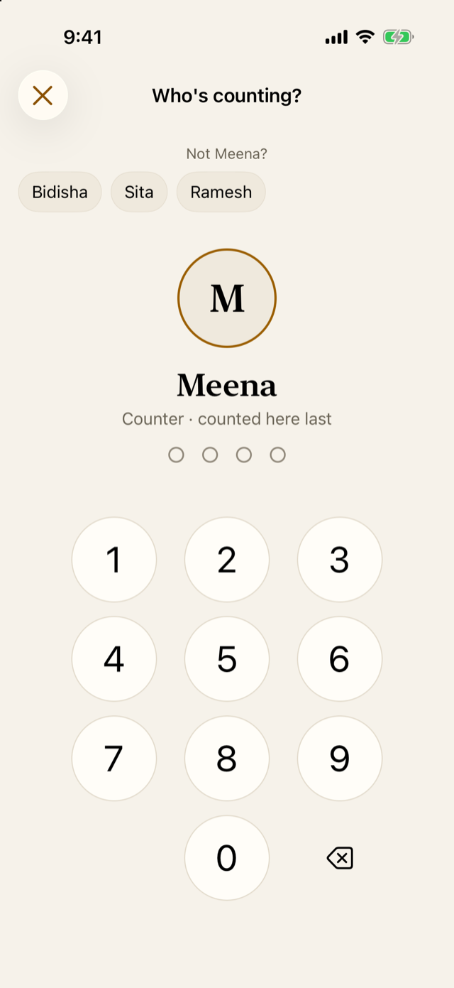 The count asks who is counting.